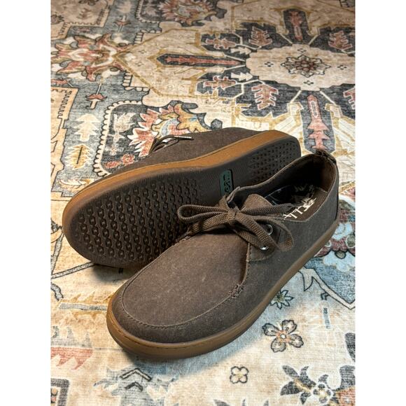 LL Bean Men's Canvas Slip On Shoes Outdoor Camping Moccasins Brown Size 8.5 - Picture 2 of 9